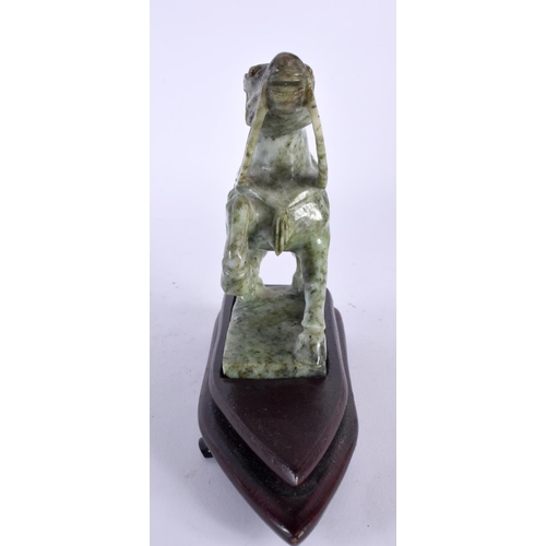 2125 - AN EARLY 20TH CENTURY CHINESE CARVED JADE FIGURE OF A HORSE Late Qing/Republic. 15cm x 15cm.