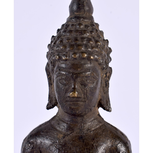 2192 - A 17TH/18TH CENTURY SOUTH EAST ASIAN BRONZE FIGURE OF A BUDDHA modelled with hands clasped. 22cm hig... 