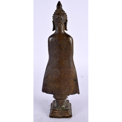 2192 - A 17TH/18TH CENTURY SOUTH EAST ASIAN BRONZE FIGURE OF A BUDDHA modelled with hands clasped. 22cm hig... 