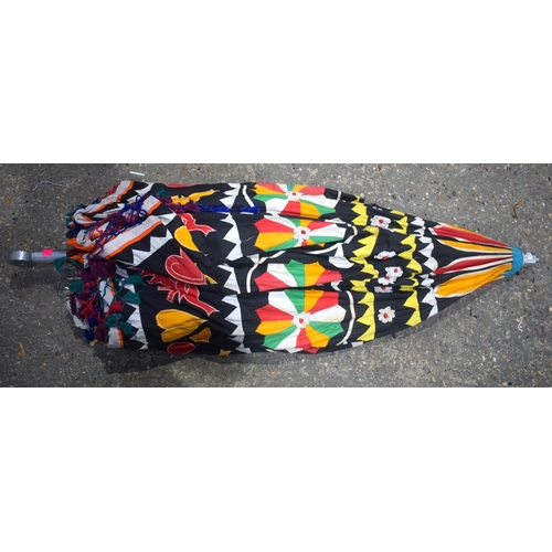 3799 - A large Ragistani fabric Umbrella 128 cm.