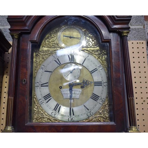 25G - A GOOD GEORGE III ENGLISH MAHOGANY LONGCASE CLOCK by Francis Perigal of London. 245 cm x 45 cm, dial... 