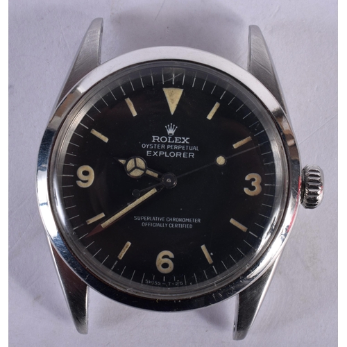 604 - Vintage Men's Rolex Oyster Perpetual Explorer 1016 watch, circa 1972.  Working. 3.5 cm wide inc wind... 
