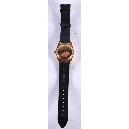 606 - GOLD ROLEX OYSTER PERPETUAL DATEJUST WRIST WATCH CIRCA 1969.  Working. 3.5 cm wide inc winder. Seria... 