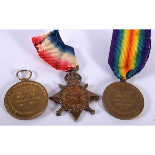 1316 - 3 x World War 1 Medals, A 1914-15 Stal awarded to  Pte Pearson,  2 x Victory  Medals awarded to 6681... 