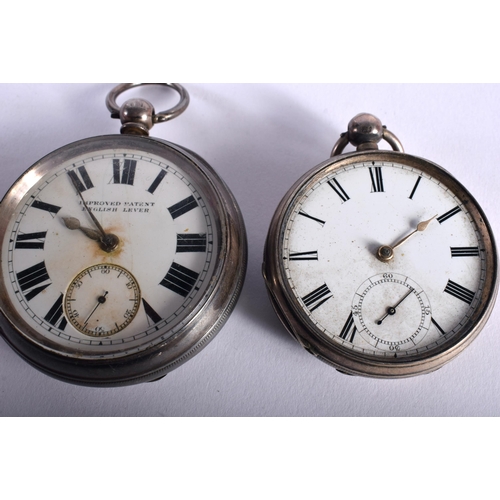 Eight Antique Silver Pocket Watches. Hallmarks include Birmingham 1945