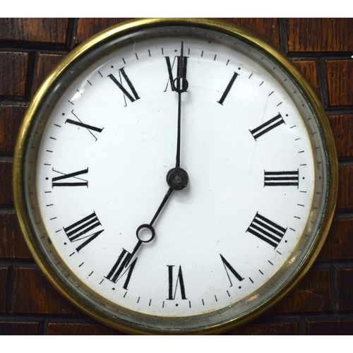 129 - A LARGE AND UNUSUAL LATE VICTORIAN CARVED OAK LIGHTHOUSE FORM CLOCK with aneroid barometer inset in ... 