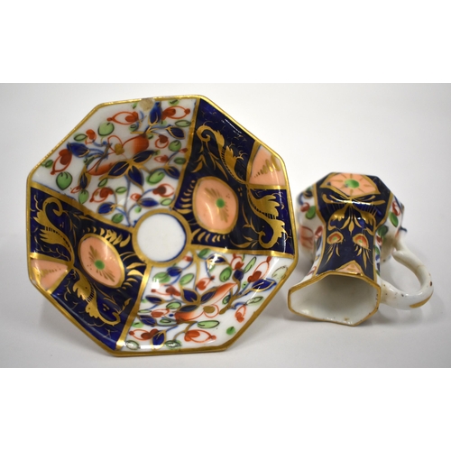 222 - 1st quarter of the 19th century Derby rare miniature imari jug and basin. Jug 5cm high.