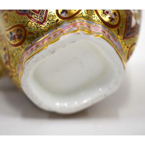 262 - Late 19th/early 20th century Coalport rare coffee cup and similar Minton saucer highly gilded, richl... 