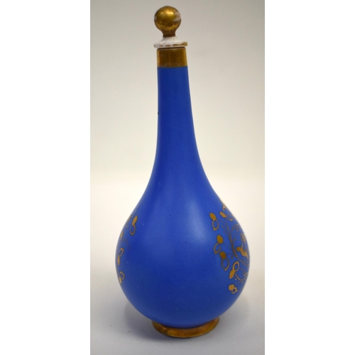 265 - Chamberlain Worcester scent bottle and stopper painted with a scene titled Malvern in gilt panel, sc... 