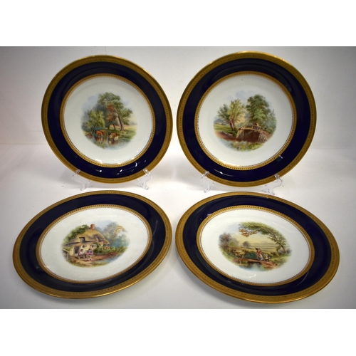 274 - Mid 19th century Grainger's Worcester dessert service painted in the manner of John Stinton Senior w... 