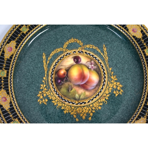 299 - A LOVELY SET OF ROYAL WORCESTER FRUIT PAINTED CABINET PLATES by Richard Sebright, painted with studi... 