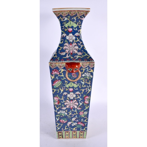 367 - A LARGE CHINESE REPUBLICAN PERIOD FAMILLE ROSE PORCELAIN VASE painted with figures and panels of cal... 