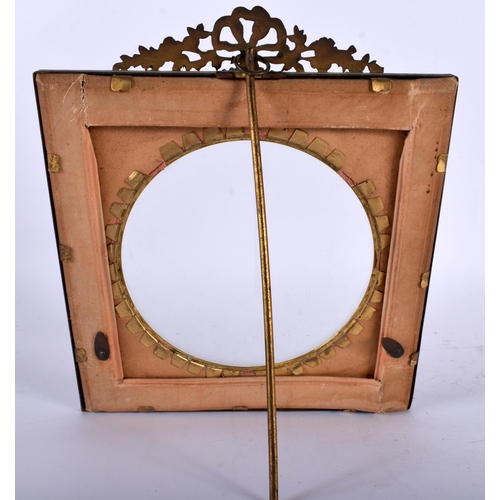 421 - A LATE 19TH CENTURY FRENCH GILT METAL EMBROIDERED EMPIRE TYPE PHOTOGRAPH FRAME.20 cm x 15 cm.