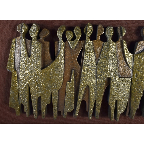 425 - Giovanni Schoeman (Mid 20th Century) Brutalist, carved wall relief sculpture. 70 cm x 42 cm. Provena... 