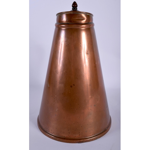 460 - A JW BENSON COPPER WATER JUG. 27 cm high.