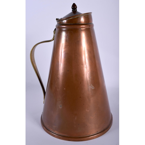 460 - A JW BENSON COPPER WATER JUG. 27 cm high.