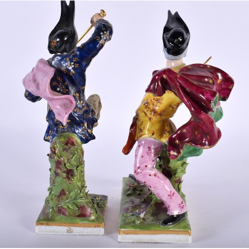 49 - A SET OF FOUR 19TH CENTURY FRENCH SAMSONS OF PARIS PORCELAIN FIGURES modelled after the 18th century... 