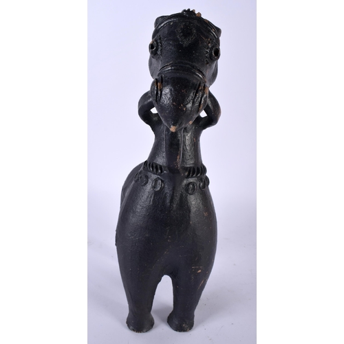 517C - A LARGE 18TH/19TH CENTURY SOUTHERN EUROPEAN POTTERY FIGURE OF A HORSE of zoomorphic form, after the ... 