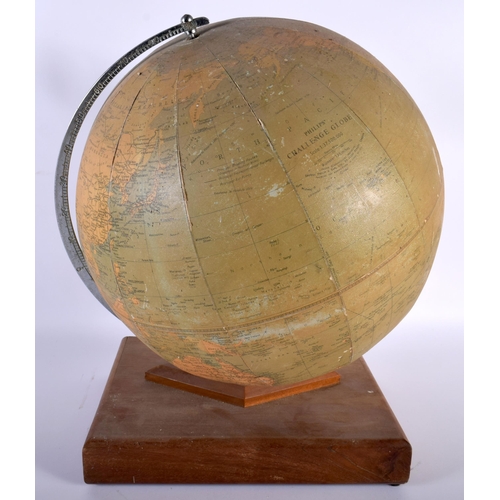 524D - A LARGE VINTAGE PHILLIPS GLOBE. 48 cm x 32 cm.