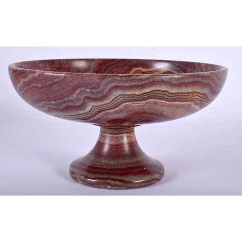 534 - AN ANTIQUE GRAND TOUR ANTICO RUSSO MARBLE TAZZA. 15 cm wide.