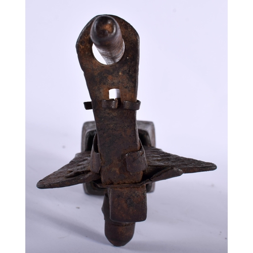 548 - AN EARLY CONTINENTAL CAST IRON LOCK. 29 cm wide.