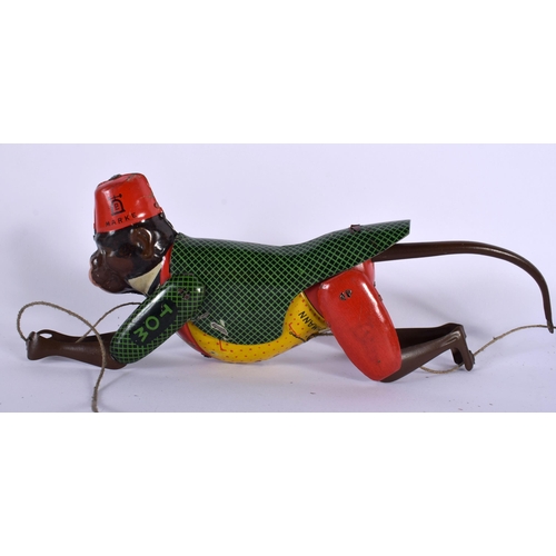 550 - A LEHMANN BOXED TIN PLATE CLIMBING MONKEY. 17 cm long.