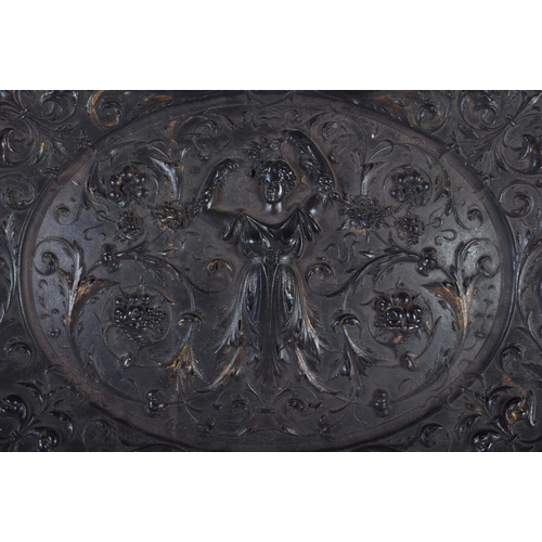 561 - A LARGE 19TH CENTURY AMERICAN CAST IRON RADIATOR COMPANY PLAQUE depicting classical figures in relie... 