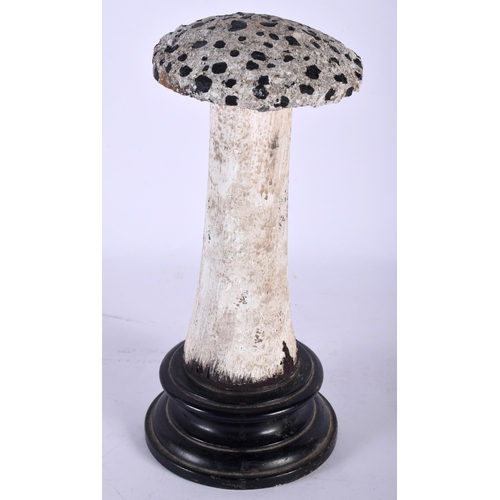 576 - A FOLK ART CARVED AND PAINTED WOOD MUSHROOM SPECIMEN. 23 cm high.