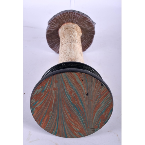 577 - A FOLK ART CARVED AND PAINTED WOOD MUSHROOM SPECIMEN. 23 cm high.