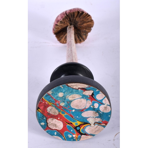 579 - A FOLK ART CARVED AND PAINTED WOOD MUSHROOM SPECIMEN. 21 cm high.