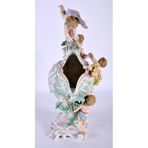 59 - A LARGE 19TH CENTURY GERMAN DRESDEN PORCELAIN JUG mounted with assorted putti in various pursuits. 3... 