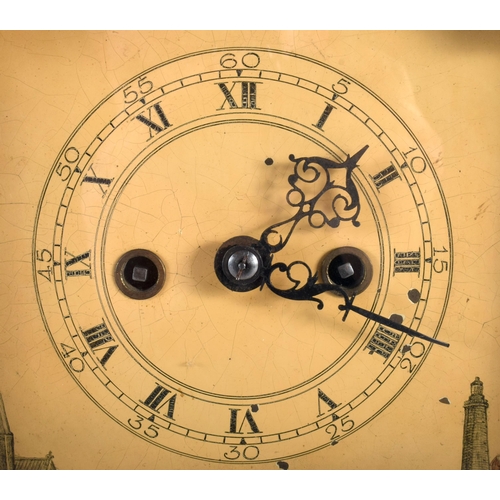 645 - A GOOD 18TH/19TH CENTURY WEBSTER CORNHILL OF LONDON AUTOMATON MUSICAL CLOCK the dial depicting a shi... 