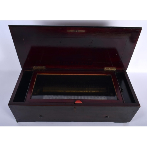 664 - AN ANTIQUE SWISS NICOLE FRERES MUSICAL BOX. Box 48 cm wide, cylinder 26.5 cm wide.