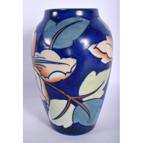 673 - AN ART DECO CHARLOTTE RHEAD BURLEIGH WARE VASE Pattern No 4002. 17 cm high.