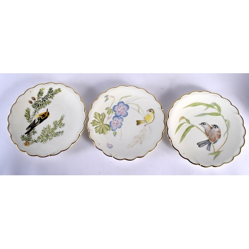 680 - TWELVE ROYAL WORCESTER DOROTHY DOUGHTY DESSERT PLATES. 21 cm wide.