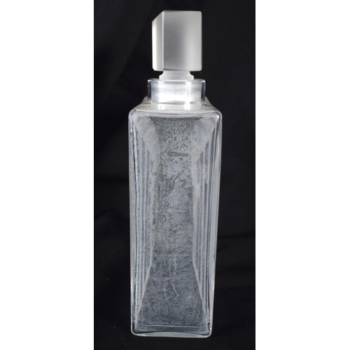 700 - A LARGE FRENCH LALIQUE GLASS SCENT BOTTLE. 21 cm x 10 cm.