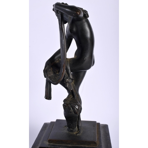 709 - AN ART DECO EUROPEAN BRONZE FIGURE OF VENUS. 22 cm high.