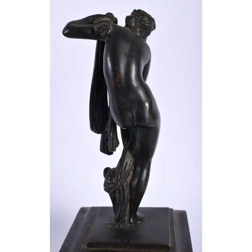 709 - AN ART DECO EUROPEAN BRONZE FIGURE OF VENUS. 22 cm high.