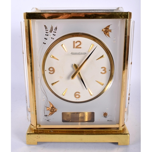 716 - A JAEGER LE COULTRE MARINA ATMOS CLOCK. 23 cm x 15 cm.