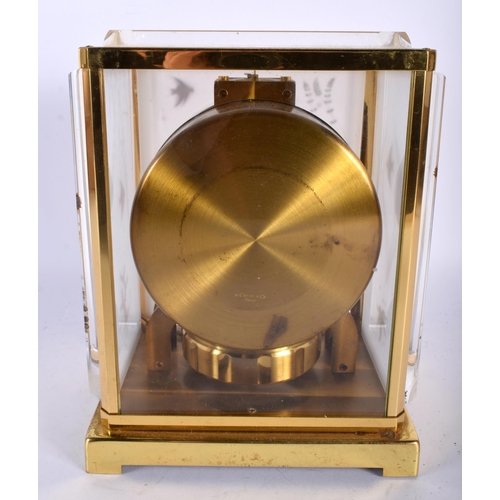 716 - A JAEGER LE COULTRE MARINA ATMOS CLOCK. 23 cm x 15 cm.