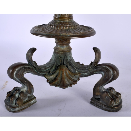 731 - A LARGE PAIR OF 19TH CENTURY FRENCH EMPIRE STYLE CANDELABRA. 51 cm x 24 cm.