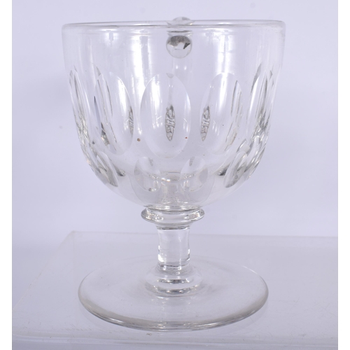 733 - A SET OF SIX VICTORIAN GLASS CUSTARD CUPS. 8.5 cm high. (6)