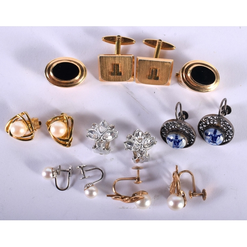 1234 - Assorted Jewellery (1 Pair of Cufflinks and 6 Pairs of Earrings) (qty)