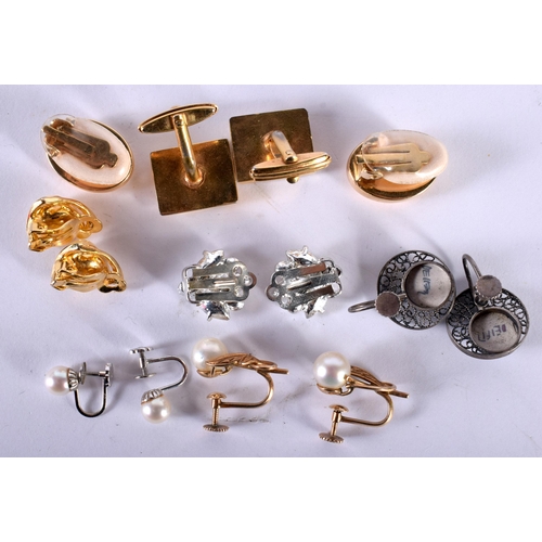 1234 - Assorted Jewellery (1 Pair of Cufflinks and 6 Pairs of Earrings) (qty)