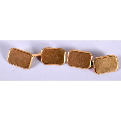 1238 - Two Pairs of 14ct Gold Cufflinks together with  other Pairs.  Stamped 14K, total weight of gold link... 