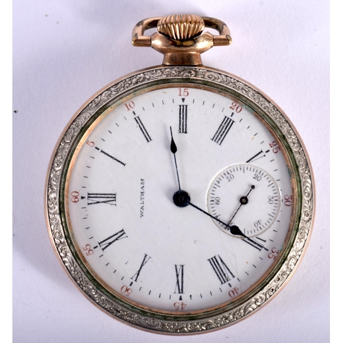 1454 - A Waltham Pocket Watch.  Dial 5cm, weight 91.9g, Running