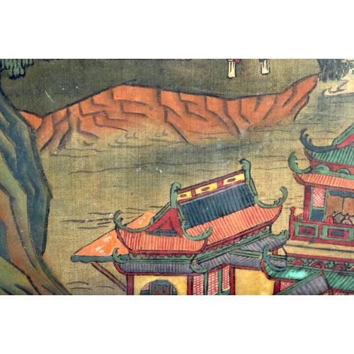 2823 - Chinese School (19th Century) 4 x watercolours, Landscapes. 32 cm x 26 cm. (4)