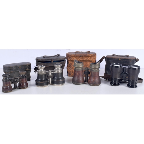 3007 - A collection of antique cased Opera glasses (4).