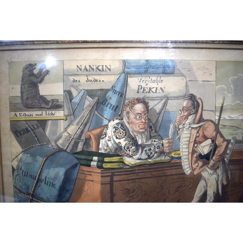 3189 - A framed 18th Century satirical print 25 x 27cm.