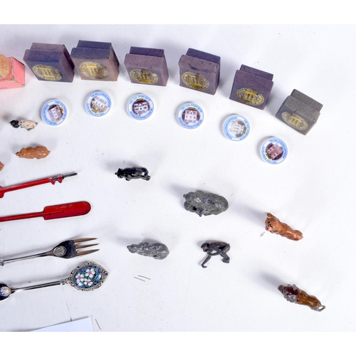 3633 - A Miscellaneous group , miniature Dolls House ceramics, Corgi model racing cars ,lead model animals,... 